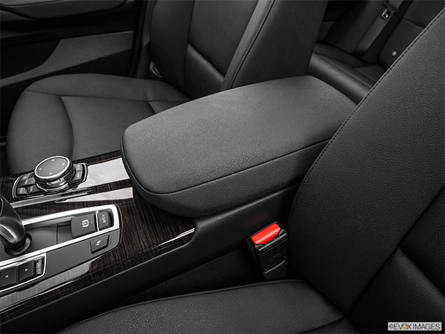 2016 BMW X3 | Front center console with closed lid, from driver’s side looking down