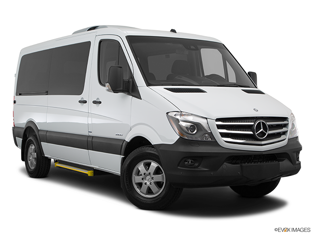 2018 Mercedes-Benz Sprinter Passenger Van | Front passenger 3/4 w/ wheels turned