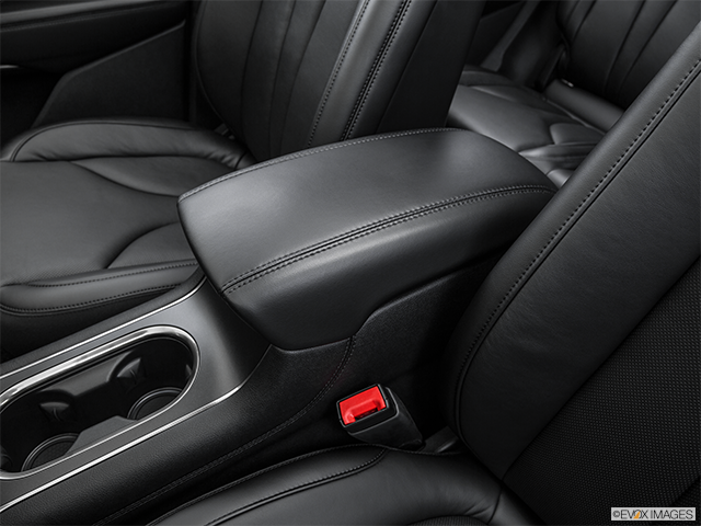 2015 Lincoln MKC | Front center console with closed lid, from driver’s side looking down