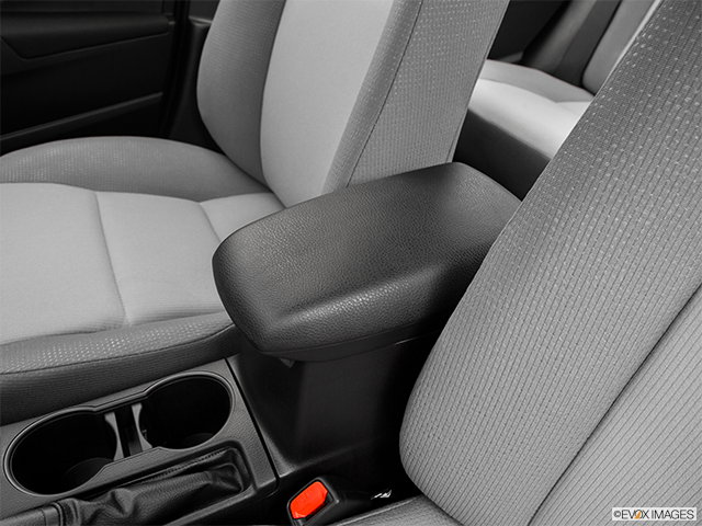 2016 Toyota Corolla | Front center console with closed lid, from driver’s side looking down