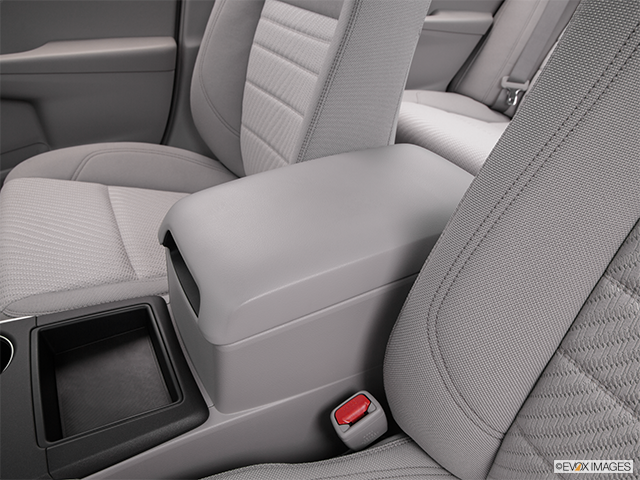 2016 Toyota Camry | Front center console with closed lid, from driver’s side looking down