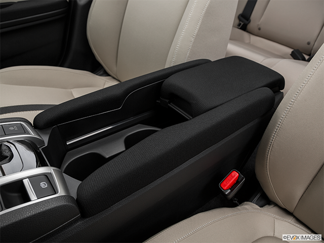 2016 Honda Civic Sedan | Front center console with closed lid, from driver’s side looking down