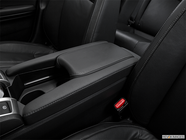 2016 Honda Civic Sedan | Front center console with closed lid, from driver’s side looking down