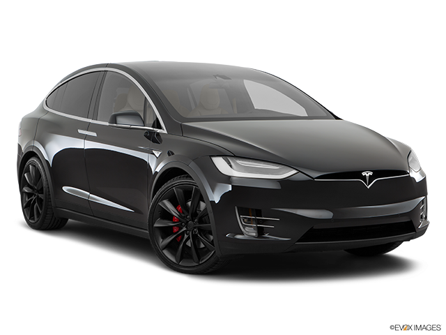 2016 Tesla Model X | Front passenger 3/4 w/ wheels turned