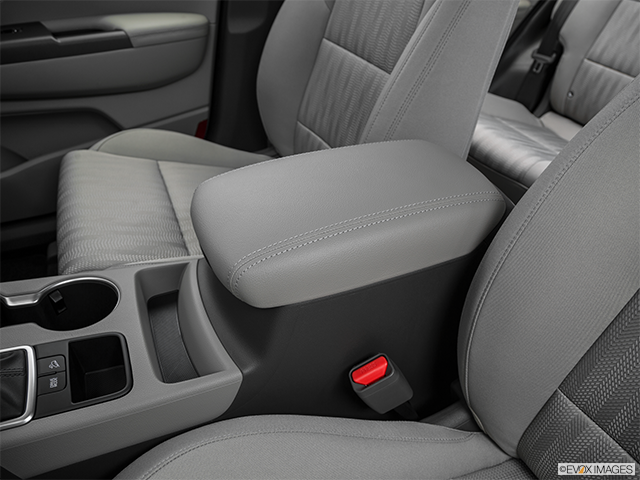 2017 Kia Sportage | Front center console with closed lid, from driver’s side looking down
