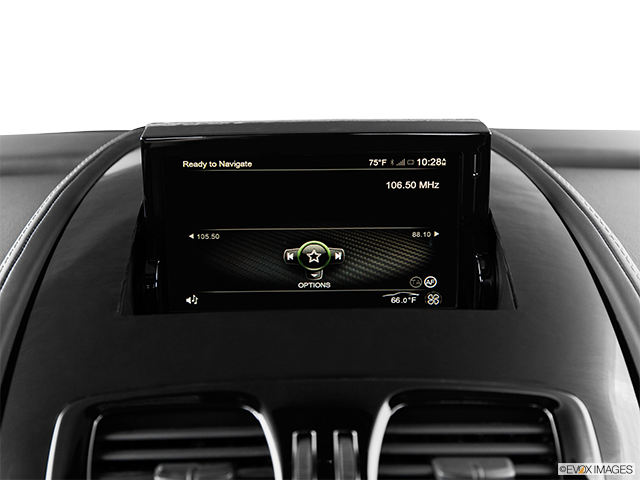 2016 Aston Martin V8 Vantage Roadster | Closeup of radio head unit