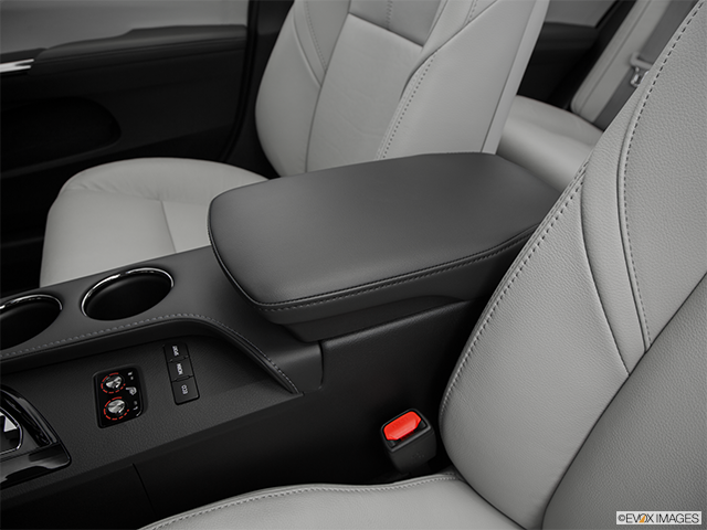 2016 Toyota Avalon | Front center console with closed lid, from driver’s side looking down