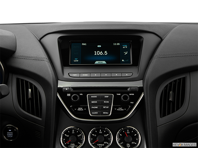 2016 Hyundai Genesis Coupe | Closeup of radio head unit