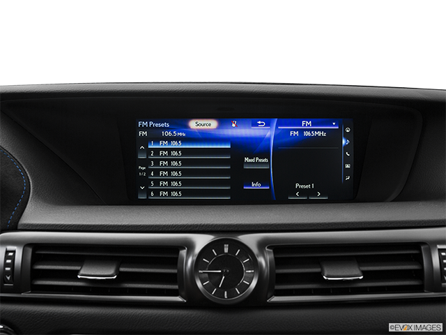 2016 Lexus GS F | Closeup of radio head unit