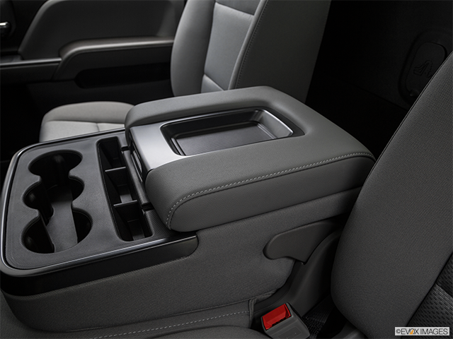 2017 Chevrolet Silverado 1500 | Front center console with closed lid, from driver’s side looking down