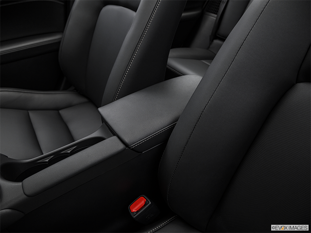 2017 Lexus CT 200h | Front center console with closed lid, from driver’s side looking down