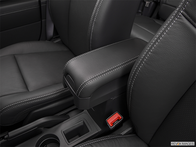 2017 Jeep Compass | Front center console with closed lid, from driver’s side looking down