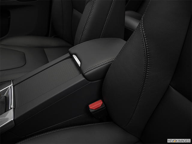 2017 Volvo XC60 | Front center console with closed lid, from driver’s side looking down