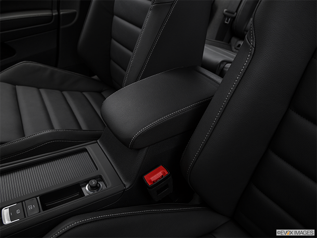 2017 Volkswagen Golf R | Front center console with closed lid, from driver’s side looking down
