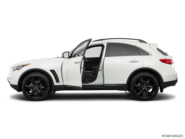 2017 Infiniti QX70 | Driver's side profile with drivers side door open