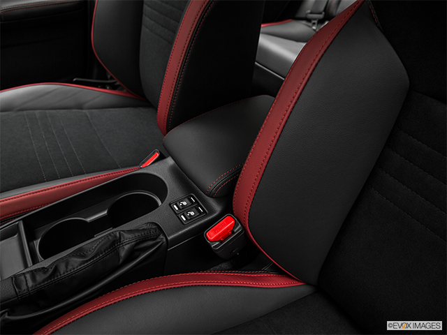 2018 Subaru WRX | Front center console with closed lid, from driver’s side looking down