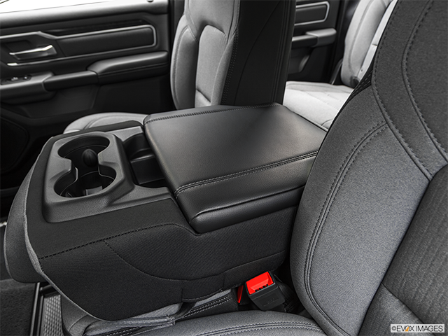2020 Ram Ram 1500 | Front center console with closed lid, from driver’s side looking down