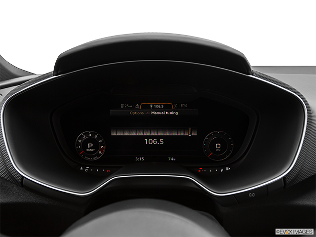 2022 Audi TT RS | Closeup of radio head unit
