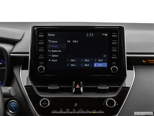 2023 Toyota Corolla Hybrid | Closeup of radio head unit