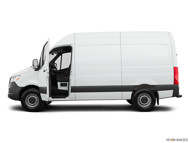 2020 Mercedes-Benz Sprinter Cargo Van | Driver's side profile with drivers side door open