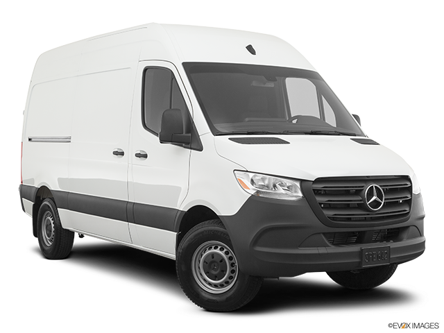 2023 Mercedes-Benz Sprinter Cargo Van | Front passenger 3/4 w/ wheels turned