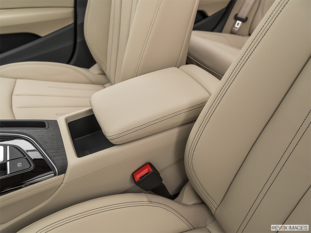 2023 Audi A4 allroad | Front center console with closed lid, from driver’s side looking down
