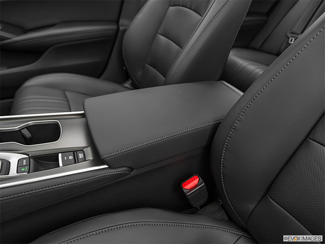 2023 Honda Accord | Front center console with closed lid, from driver’s side looking down
