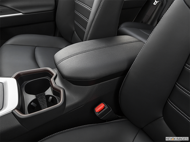 2022 Toyota RAV4 | Front center console with closed lid, from driver’s side looking down