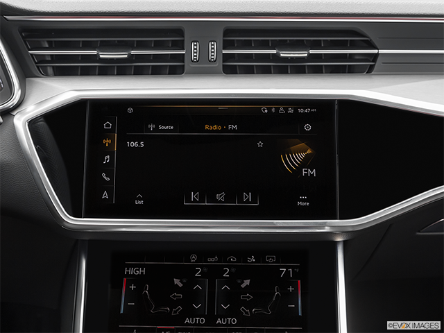 2022 Audi S7 | Closeup of radio head unit
