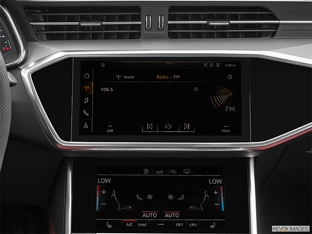 2022 Audi S6 | Closeup of radio head unit