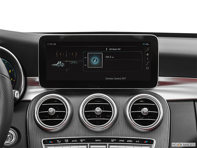 2022 Mercedes-Benz C-Class | Closeup of radio head unit