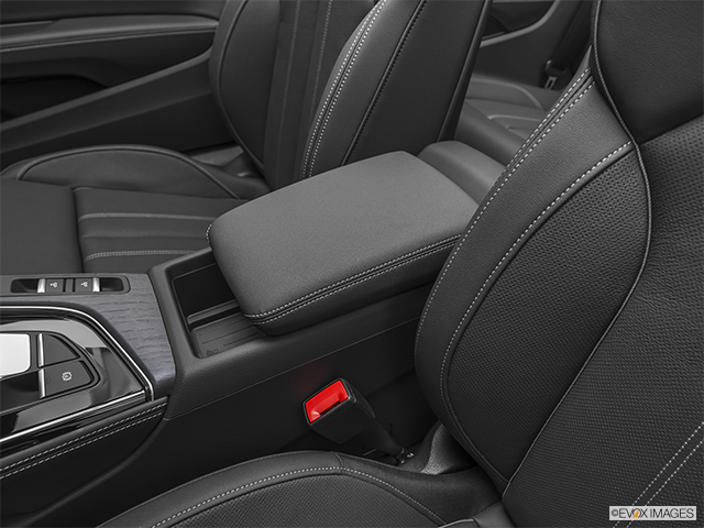2024 Audi A5 | Front center console with closed lid, from driver’s side looking down
