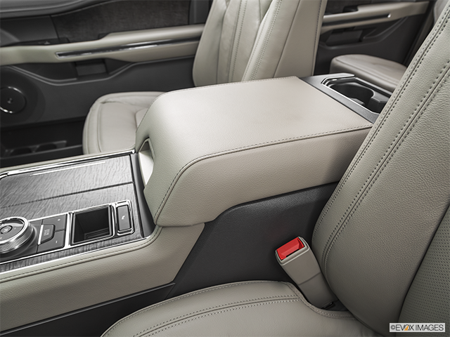 2023 Ford Expedition MAX | Front center console with closed lid, from driver’s side looking down
