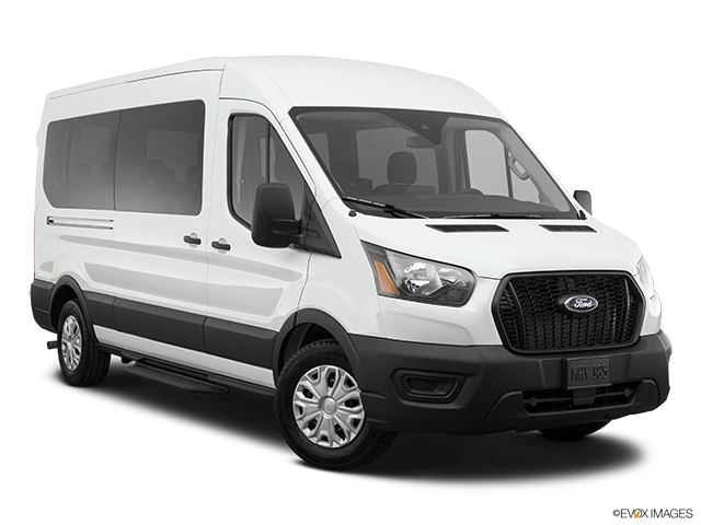 2023 Ford Transit Passenger Van | Front passenger 3/4 w/ wheels turned