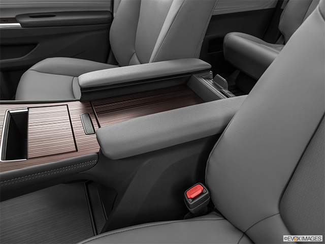 2022 Toyota Sienna | Front center console with closed lid, from driver’s side looking down