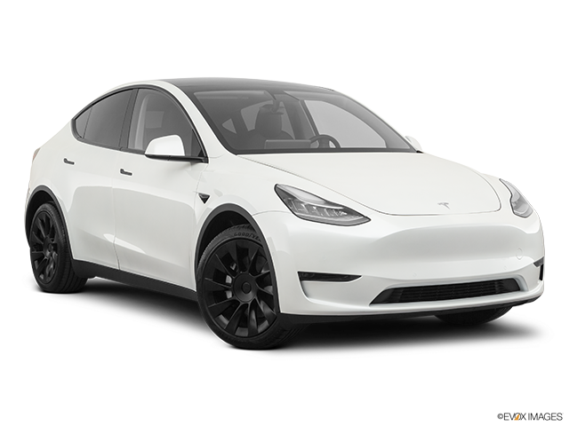 2021 Tesla Model Y | Front passenger 3/4 w/ wheels turned