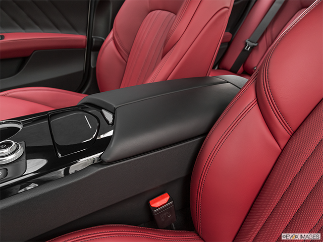 2022 Maserati Ghibli | Front center console with closed lid, from driver’s side looking down