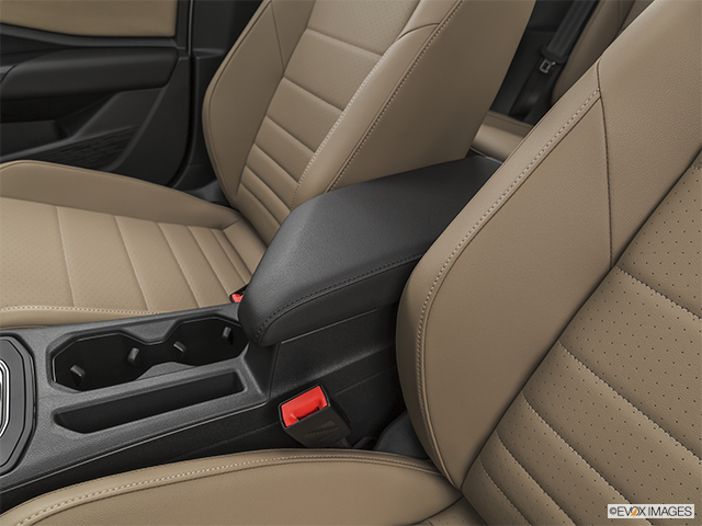2021 Volkswagen Jetta | Front center console with closed lid, from driver’s side looking down