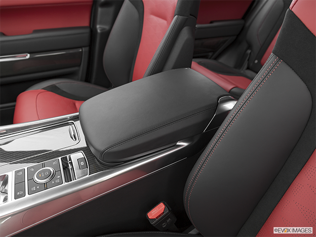 2021 Land Rover Range Rover Sport | Front center console with closed lid, from driver’s side looking down