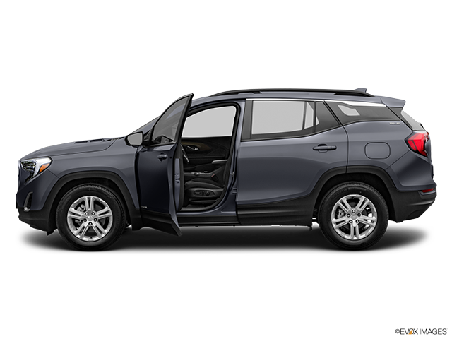 2022 GMC Terrain | Driver's side profile with drivers side door open