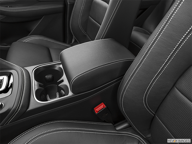 2021 Jaguar E-Pace | Front center console with closed lid, from driver’s side looking down