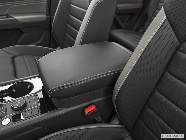 2024 Volkswagen Atlas Cross Sport | Front center console with closed lid, from driver’s side looking down