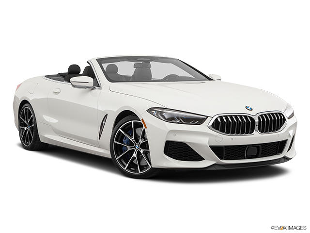 2022 BMW M8 Convertible | Front passenger 3/4 w/ wheels turned