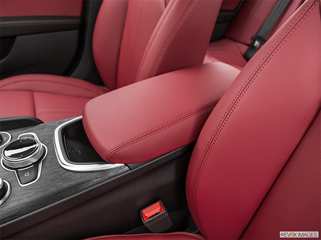 2023 Alfa Romeo Giulia | Front center console with closed lid, from driver’s side looking down