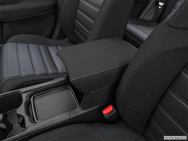 2022 Honda CR-V | Front center console with closed lid, from driver’s side looking down