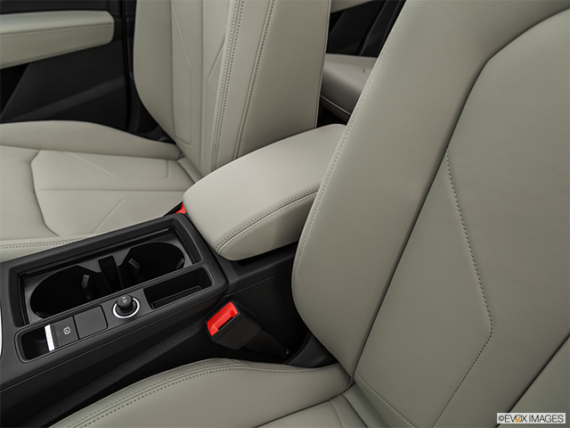 2024 Audi Q3 | Front center console with closed lid, from driver’s side looking down