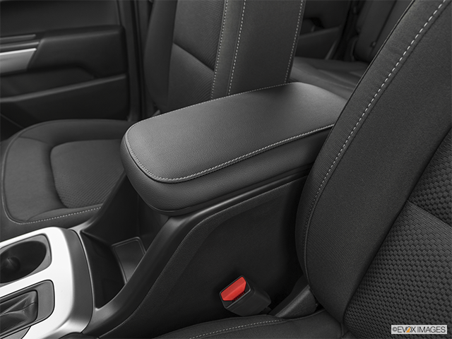 2023 Chevrolet Colorado | Front center console with closed lid, from driver’s side looking down