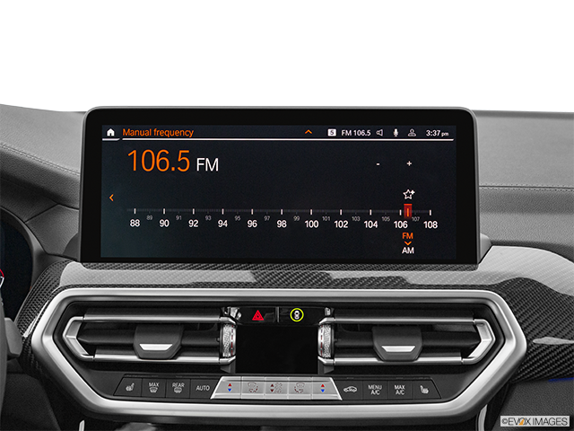 2022 BMW X4 | Closeup of radio head unit