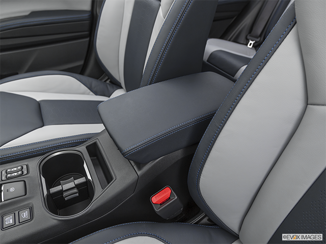 2022 Subaru Crosstrek | Front center console with closed lid, from driver’s side looking down