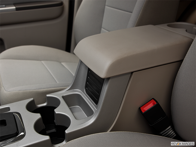 2012 Ford Escape Hybrid | Front center console with closed lid, from driver’s side looking down